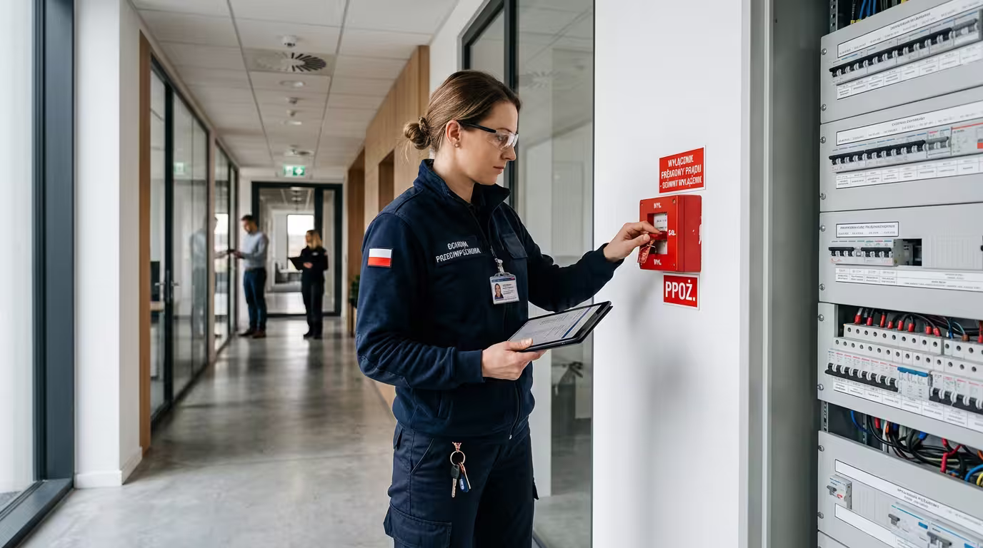 Przeciwpożarowy wyłącznik prądu: testy i protokół